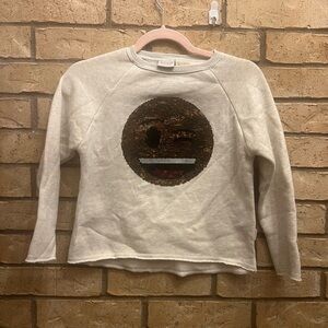 Zara Girls Emoji Flip Sequin Sweatshirt